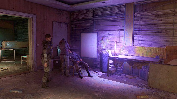After dealing with your opponents, enter the room where the missing squad survivors are and talk to Harry - Dying Light 2: The Lost Light - walkthrough - Story quest - Dying Light 2 Guide