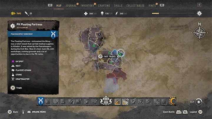 Fast travel is activated on the world map - Dying Light 2: Fast travel - how to use? - Exploration - Dying Light 2 Guide