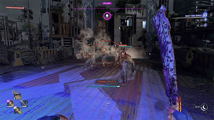 3) If you received some damage, or run out of stamina, take a few steps back to get into the range of the UV lamp - Dying Light 2: Farming Infected Trophies - Basics - Dying Light 2 Guide