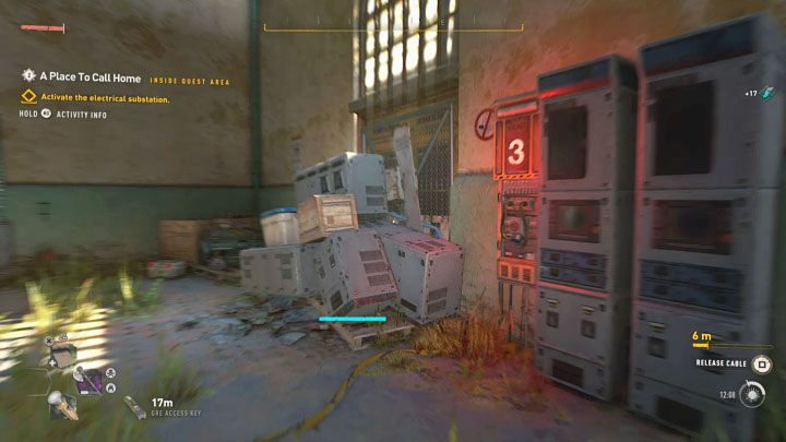 While carrying the cable, you have to return to the elevator shaft - Dying Light 2: Electrical substation - how to start? - Exploration - Dying Light 2 Guide