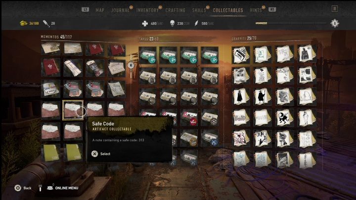 You will find this code in an envelope on a small wooden table - Dying Light 2: Mementos (Downtown) - list of all - Downtown - Dying Light 2 Guide