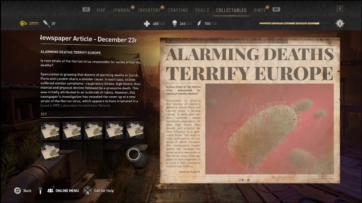 16 - Dying Light 2: Mementos (Downtown) - list of all - Downtown - Dying Light 2 Guide