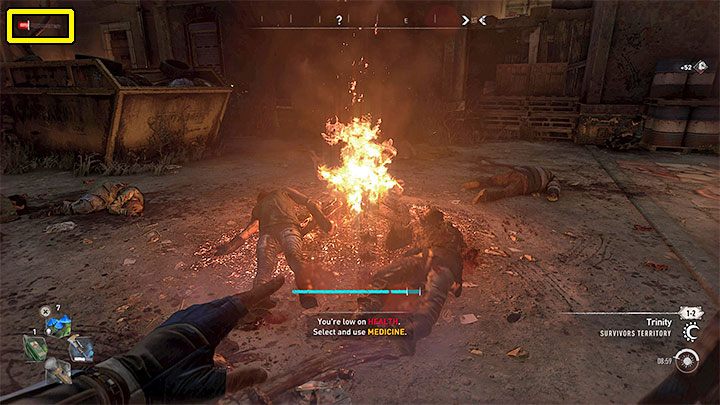 During gameplay you can see your health bar in the upper-left corner of the screen - Dying Light 2: Healing - How to restore health? - Character and statistics - Dying Light 2 Guide