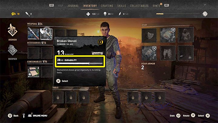 In Dying Light 2, all melee weapons have a stat called Durability - Dying Light 2: Repairing weapons - is it possible? - Combat - Dying Light 2 Guide