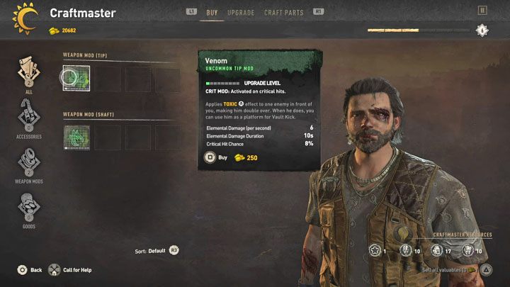 Weapons can be repaired by installing modifications in them - Dying Light 2: Repairing weapons - is it possible? - Combat - Dying Light 2 Guide