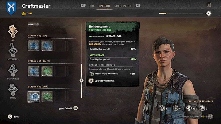 The only way to partially deal with weapon wear is by using the Reinforcement modification - Dying Light 2: Repairing weapons - is it possible? - Combat - Dying Light 2 Guide