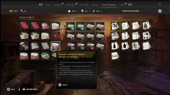 By starting the side quest The First Biomarker, you will receive a special card for your collection - Dying Light 2: Mementos (Trinity) - list of all - Trinity - Dying Light 2 Guide