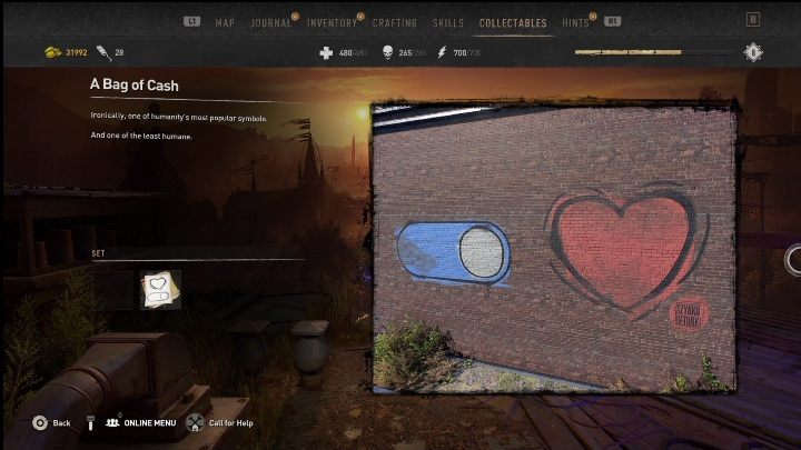 You'll find this tag in the southern area of Downtown, right next to the settlement - Dying Light 2: Graffiti Tags (Downtown) - list of all - Downtown - Dying Light 2 Guide