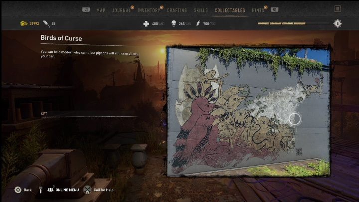 You will find this Graffiti Tag on the wall of one of the buildings - Dying Light 2: Graffiti Tags (Garrison) - list of all - Garrison - Dying Light 2 Guide