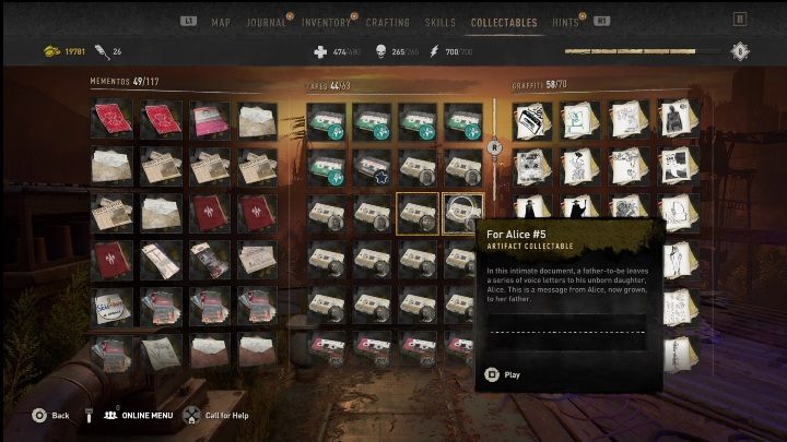 You can find this recording in the PK Floating Fortress - Dying Light 2: Recordings (The Wharf) - list of all - The Wharf - Dying Light 2 Guide