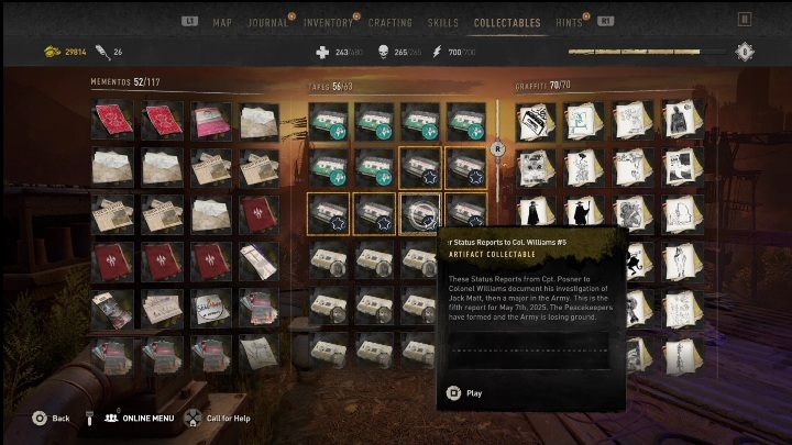 You'll find this recording in a military chest between the bridges - Dying Light 2: Recordings (Lower Dam Ayre) - list of all - Lower Dam Ayre - Dying Light 2 Guide