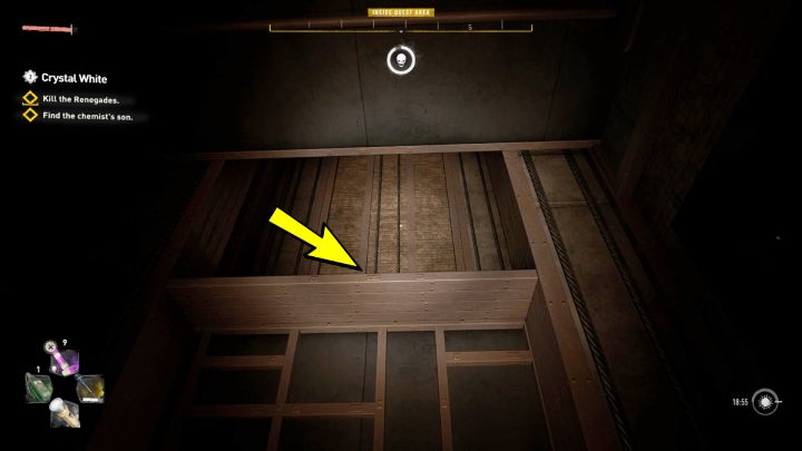 Enter the elevator shaft and look right to see another elevator - Dying Light 2: Crystal White - walkthrough - Side quests - Dying Light 2 Guide