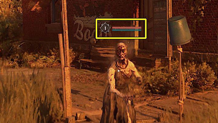By default, health bars appear above the heads of all enemies you attack in the game - both infected and living people with hostile intentions - Dying Light 2: Enemy health bars - how to turn off? - Combat - Dying Light 2 Guide