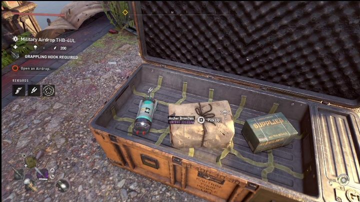 This inhibitor can be retrieved from the airdrop on the roof of the church - Dying Light 2: Inhibitors (Lower Dam Ayre) - list of all - Lower Dam Ayre - Dying Light 2 Guide