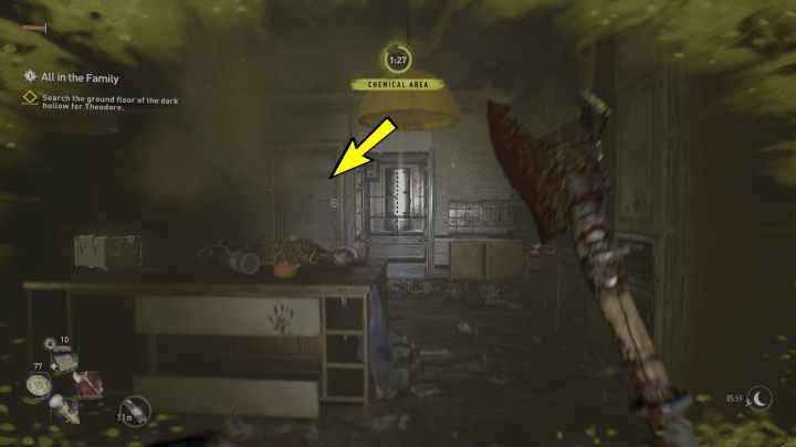 Go to the room in front of you and open the door by the fridge to find Theodore - Dying Light 2: All in the Family - walkthrough - Side quests - Dying Light 2 Guide