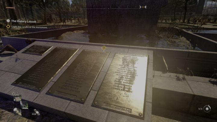 Finally, go back to the plaques and light a candle - Dying Light 2: The History Lesson - walkthrough - Side quests - Dying Light 2 Guide