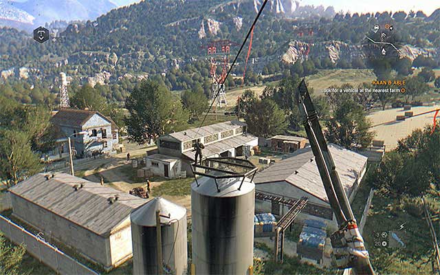 Performing a downhill ride will allow you to silently kill the first bandit - Kaan & Able | Main story - Main story - Dying Light: The Following Game Guide