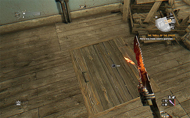 Basement trapdoor - The Thrill of the Chase | Side quests - Jasirs Farm - Jasirs Farm | Side Quests - Dying Light: The Following Game Guide