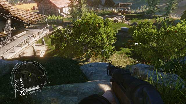 Is he peeing under that tree? - Mission 5 - Sabotage in Loue Valley - The single player campaign mode - Enemy Front - Game Guide and Walkthrough