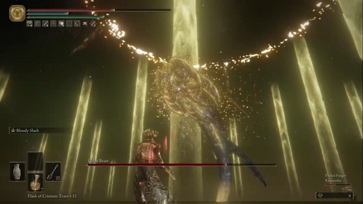The Elden Beast will periodically move away from you to become airborne and generate a large ring that deals damage - Elden Ring: How to beat Radagon of the Golden Order, Elden Beast? - Elden Ring: All bosses in Leyndell, Ashen Capital - Elden Ring Guide