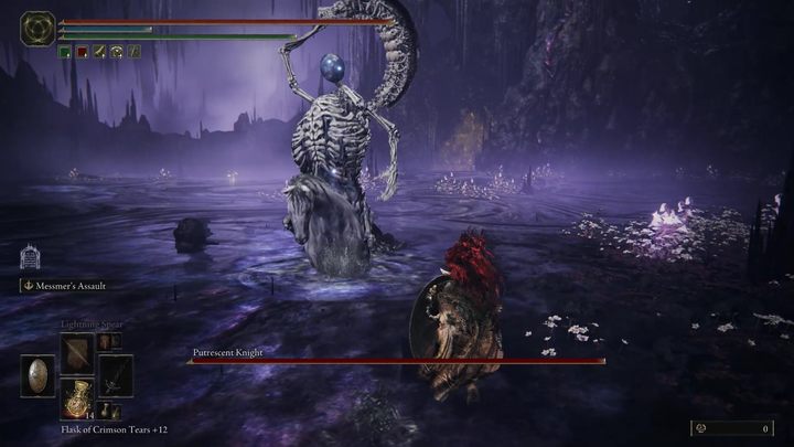 Putrescent Knight rides a horse and wields a huge sickle - Shadow of the Erdtree: How to beat Putrescent Knight? - Shadow of the Erdtree: Main bosses - Elden Ring Guide