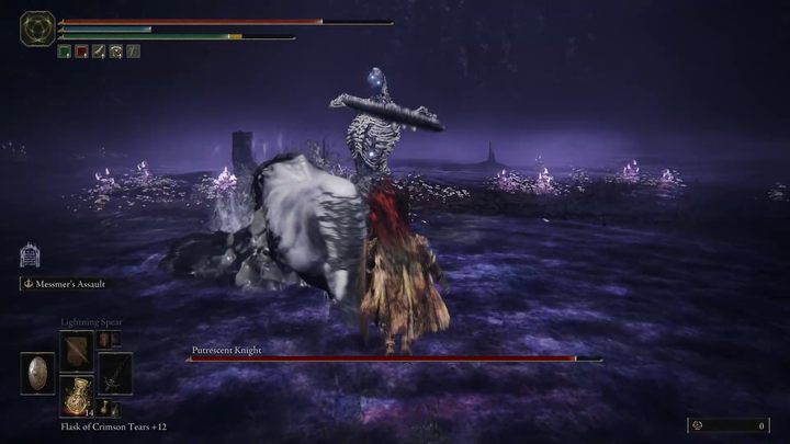 Occasionally the boss will jump off his horse - be very careful - Shadow of the Erdtree: How to beat Putrescent Knight? - Shadow of the Erdtree: Main bosses - Elden Ring Guide
