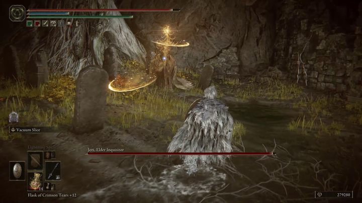 In the first phase of the fight, Jori will shoot you with beams - Shadow of the Erdtree: How to defeat Jori, Elder Inquisitor? - Shadow of the Erdtree: Side bosses - Elden Ring Guide
