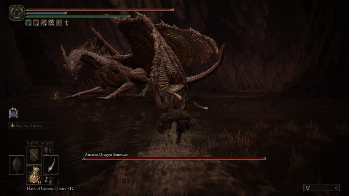 Prepare for a frustrating fight - Senessax has a lot of health, deals high damage, his attacks cover a large area, and the arena is very small - Shadow of the Erdtree: How to defeat the Ancient Dragon Senessax boss? - Shadow of the Erdtree: Side bosses - Elden Ring Guide