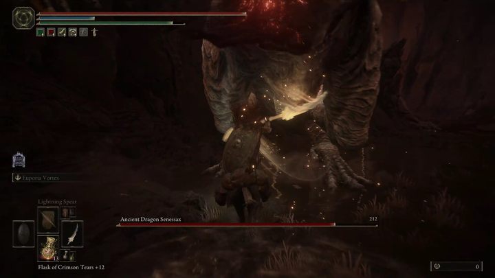 The most effective and safest tactic will be to gallop towards the boss and run next to or under him, attacking the body several times along the way and then moving away to avoid his attacks - Shadow of the Erdtree: How to defeat the Ancient Dragon Senessax boss? - Shadow of the Erdtree: Side bosses - Elden Ring Guide