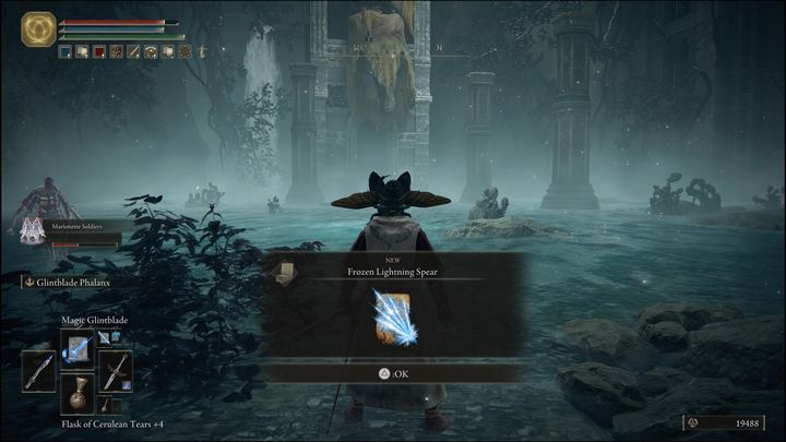 Travel to the marked area - Elden Ring: Sorceries and Incantations (River Ainsel) - list of all - Elden Ring: Ainsel River - Elden Ring Guide