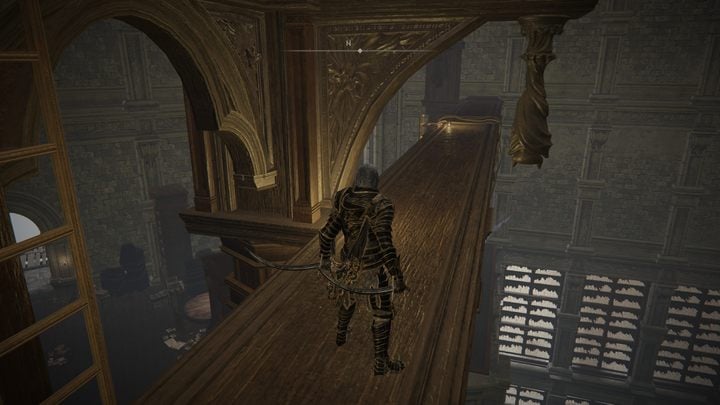 After reaching the highest, seventh floor (where a Site of Grace is located), you will need to get through a platform section on wooden beams leading even higher - Shadow of the Erdtree: How to open the passage behind the headless statue? - Shadow of the Erdtree: Secret locations - Elden Ring Guide