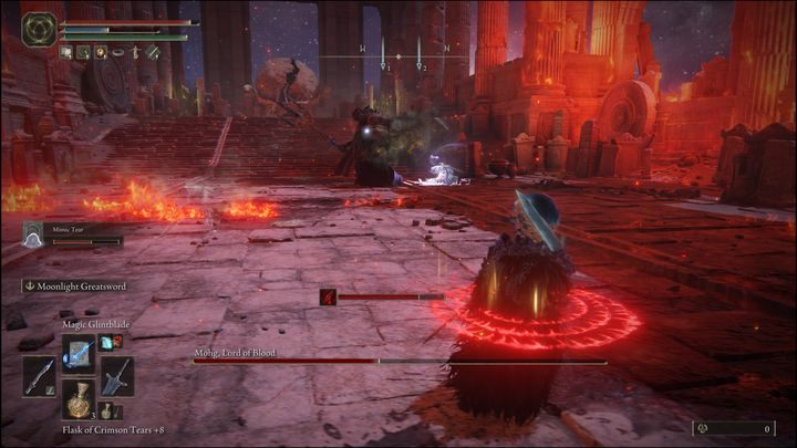 Mohg has several melee attacks that can reach you even if you keep a fair distance between you - Elden Ring: How to beat Mohg, Lord of Blood? - Elden Ring: All bosses in Siofra River - Elden Ring Guide