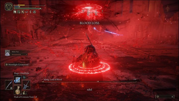 When the boss's health drops to around 50%, and you have three red circles around your character, he will start chanting the word Nihil three times - Elden Ring: How to beat Mohg, Lord of Blood? - Elden Ring: All bosses in Siofra River - Elden Ring Guide