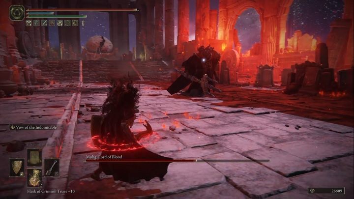 During the fight, you can notice a round seal on your character, which means that boss has inflicted a curse on you - Elden Ring: How to beat Mohg, Lord of Blood? - Elden Ring: All bosses in Siofra River - Elden Ring Guide