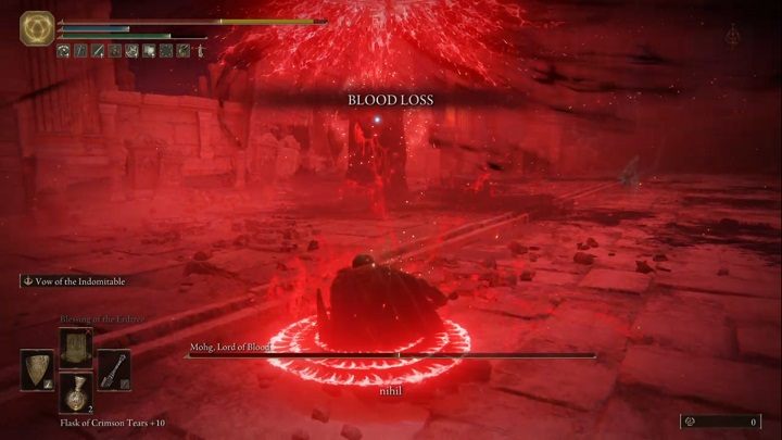 However, if you are not lucky, the boss will curse you and this dangerous attack can deal you damage 3 times - Elden Ring: How to beat Mohg, Lord of Blood? - Elden Ring: All bosses in Siofra River - Elden Ring Guide