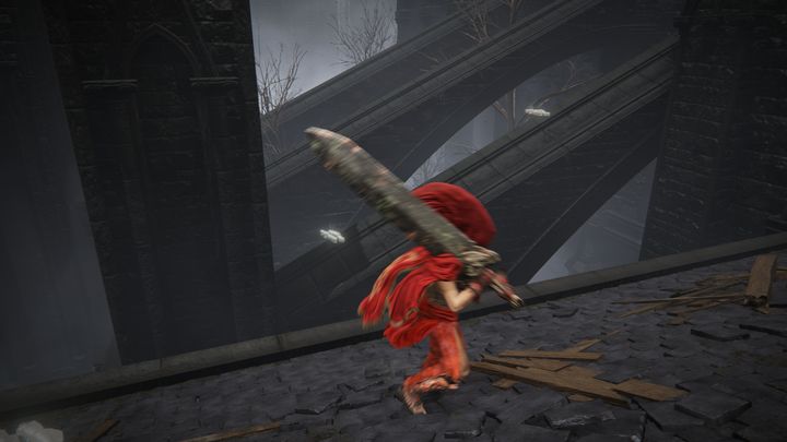 Then jump onto the part of the roof shown in the photo, be sure to sprint - Shadow of the Erdtree: Fire Knight Queelign quest walkthrough - Shadow of the Erdtree: Quests - Elden Ring Guide