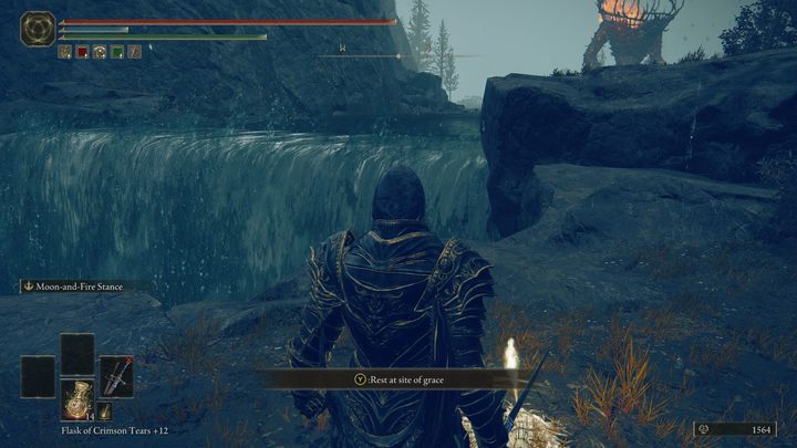 After reaching the waterfall, stick to the left edge of the gorge - Shadow of the Erdtree: How to reach the Abyssal Woods? - Shadow of the Erdtree: Secret locations - Elden Ring Guide