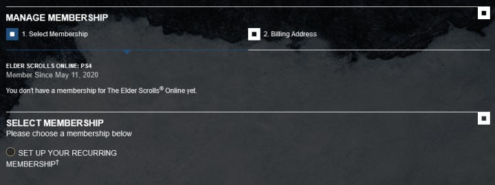 2) Go to the Manage Membership menu in the account management window - Log into https://account - ESO: Plus subscription guide, tips - Starting the game - The Elder Scrolls Online Guide