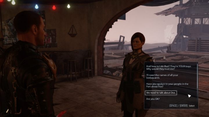 During the In Training mission, Jax will decide to send Dex to a safer place - Elex 2: Reluctant Allies - walkthrough - Chapter 3 - Elex 2 Guide