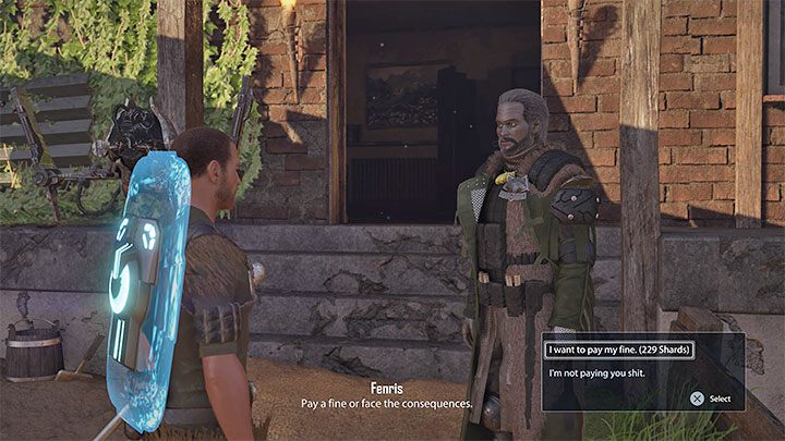 The next time you visit the location where you've been caught stealing, a guard will stop you - Elex 2: Stealing and penalties for breaking the law - Basics - Elex 2 Guide