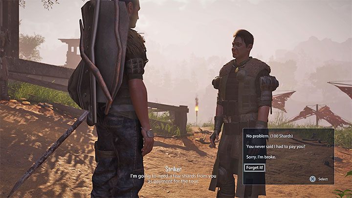 Striker will show you around the public areas of Fort - Elex 2: Striker from the Fort - pay him or not? - Campaign and quests - Elex 2 Guide