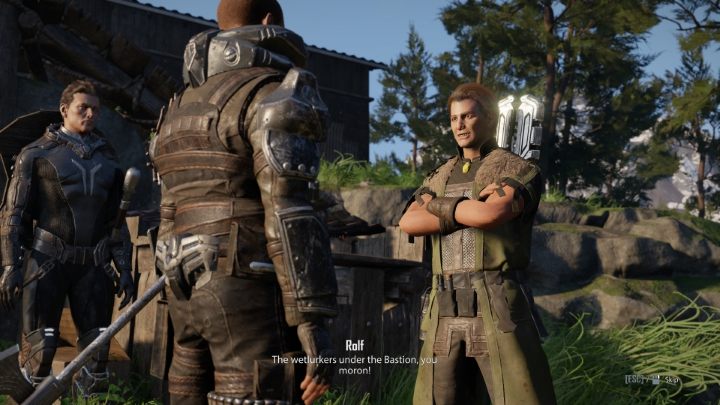 In the third experiment, Falk will ask you to go with him to the Bastion's hunters, Rolf and Balder - Elex 2: Ambitious Self-Experimentation (Falk) - walkthrough - Falk - Elex 2 Guide