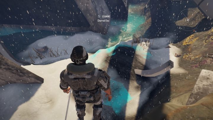 Go down into the explosion area and look for the remains of Elex there - Elex 2: Tracking with the Albs (Ignadon) - walkthrough - Ignadon (Missions in the Depository) - Elex 2 Guide