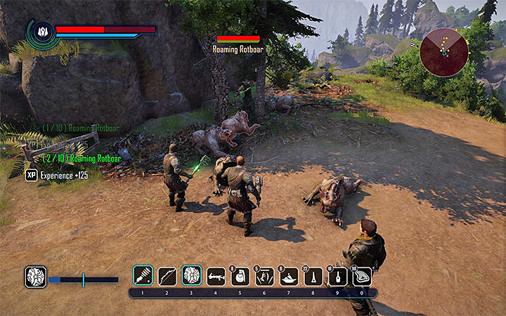 You can kill monsters by yourself or you can be assisted by Jonesy - Elex: Origin - The Power of the Center - Walkthrough - Chapter 1: The Hunt Begins - Elex Game Guide