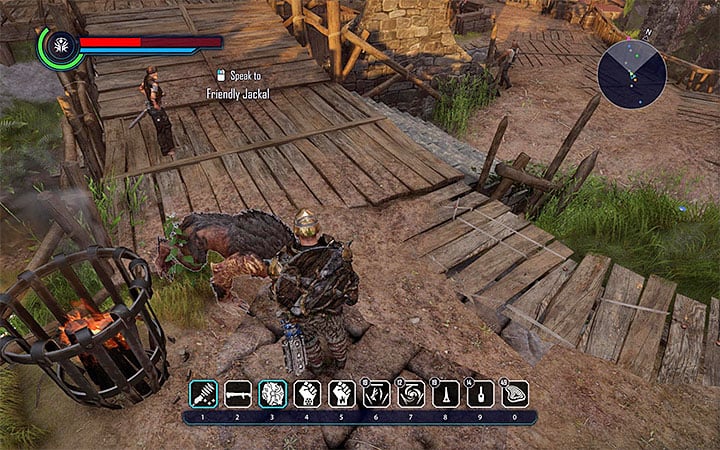 The enchanted Jackal in the Origin village - Elex: Heavy Suspicion - Walkthrough - Chapter 3: Open War - Elex Game Guide