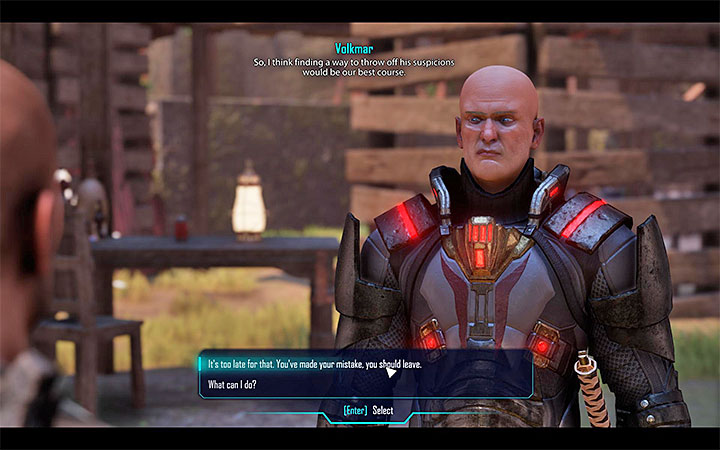 The big decision made during the conversation with Volkmar - Elex: Scrap Delivery - Walkthrough - Tavar - Elex Game Guide