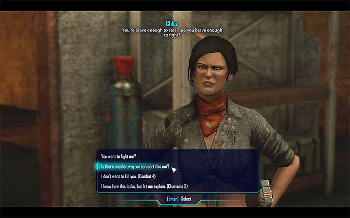 You can chose the way of escaping the bunker after being caught red-handed by Chloe - Elex: Tramp Confederacy - Walkthrough - Tavar - Elex Game Guide