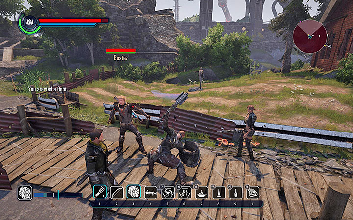 Betray Gustav and attack him when you reach the camp - Elex: Helping Hands - Walkthrough - Abessa - Elex Game Guide