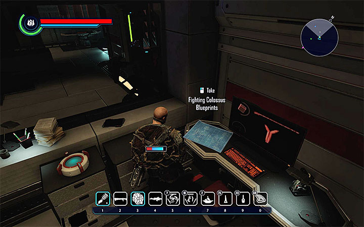 Pick up Claws’ Mission: Blueprints for a Fighting Colossus from the Job Trunk - Elex: On Behalf of the Claws - Walkthrough - Abessa - Elex Game Guide