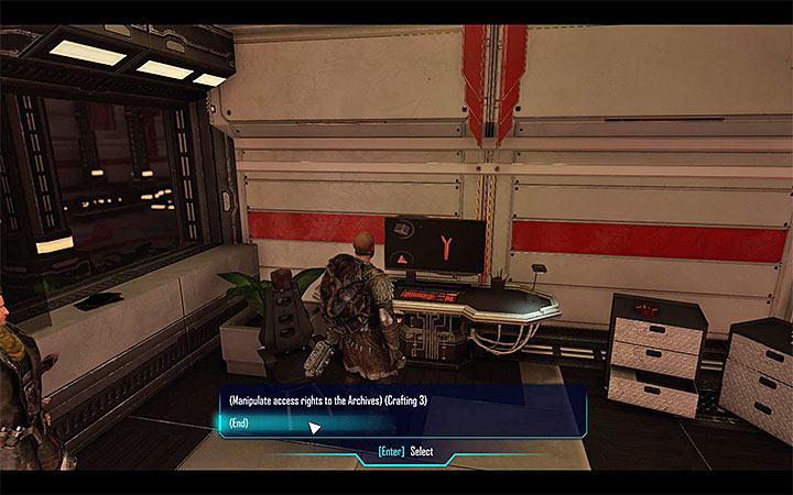 The second option is to hack into the console, presented in the picture, located near the entrance to the basement (you can use it only when Karl is in the archives) - Elex: Minor quests in The Hort - Walkthrough - Ignadon - Elex Game Guide